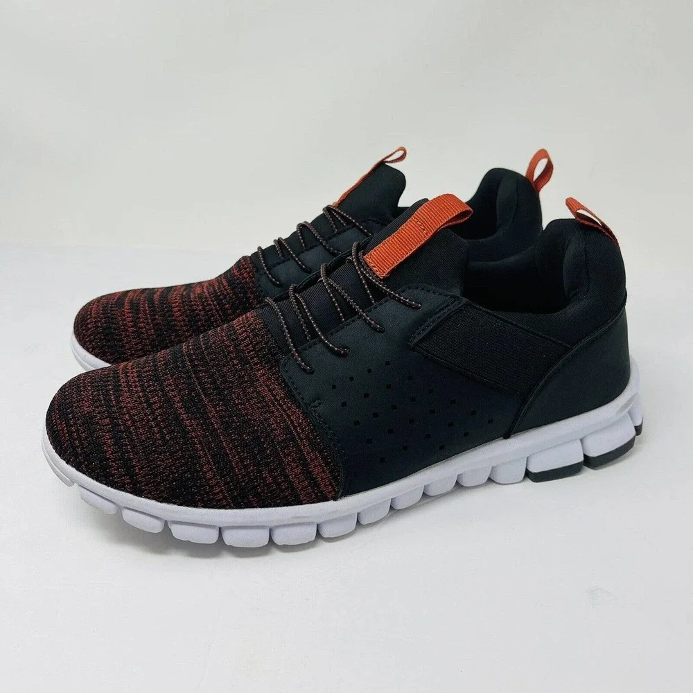Deer Stags Mens Sz 10M NoSoX Betts Flexible Sole Bungee Lace Black